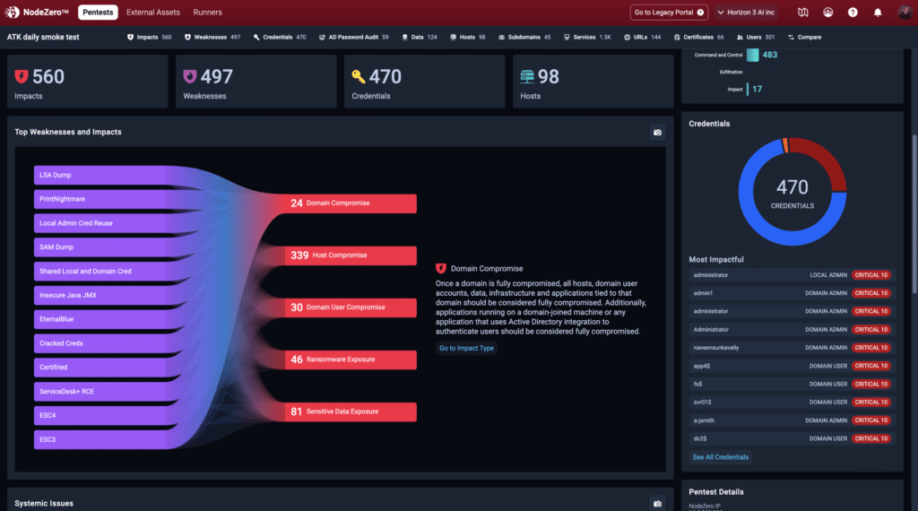 NodeZero attack path screenshot